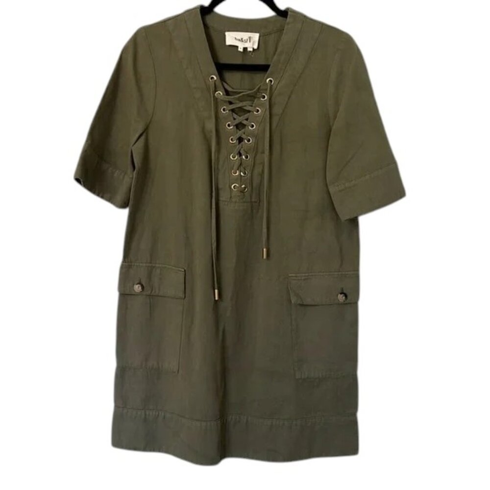 BA&SH Doris Dress in Green, Size Small
